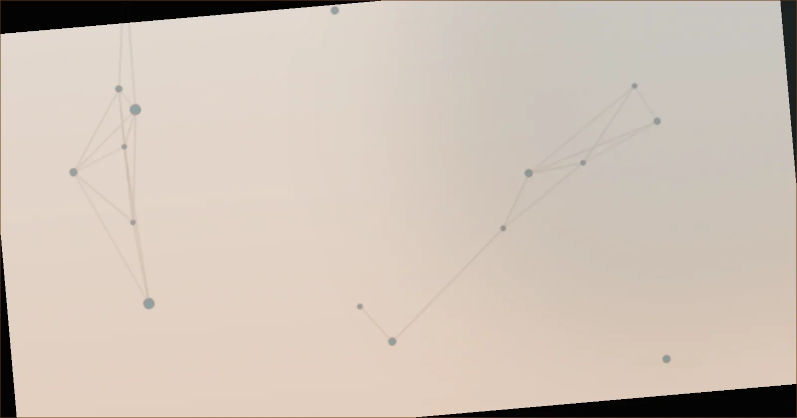 Slate blue constellation pattern suggesting a simple drainage sketch