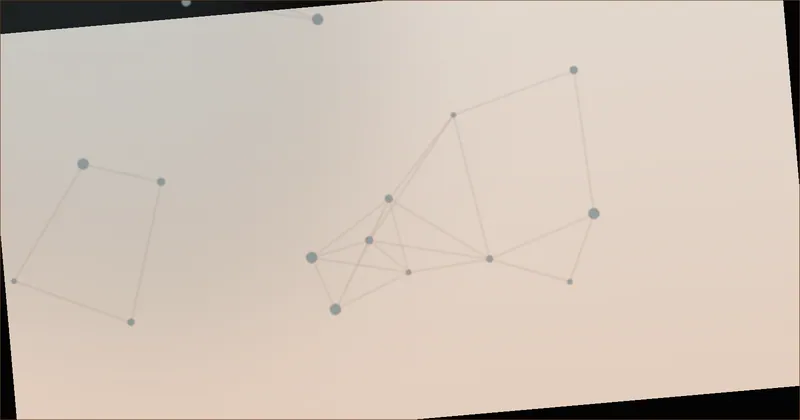 Warm rust colored constellation pattern suggesting a marked property boundary